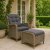 Garten Rattan Sessel mit Fußstütze