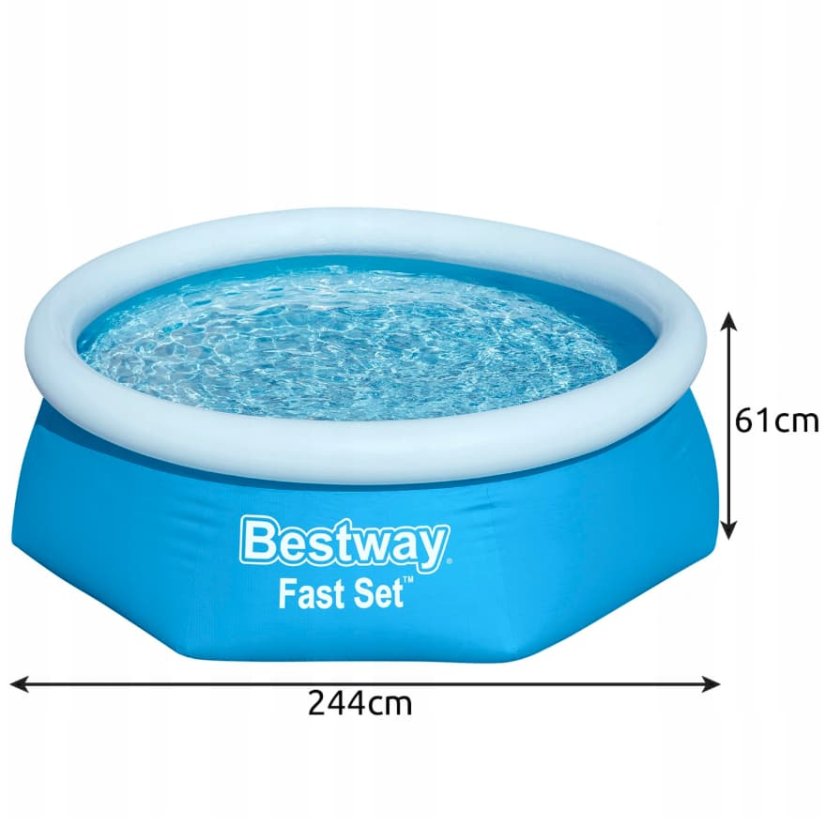 Bestway nafukovací bazén s golierom 244 x 61 cm - 1880 l