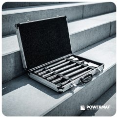 Set de dălți SDS Max 6 buc pentru beton - dălți pentru ciocan în cutie POWERMAT PM-ZD-6T