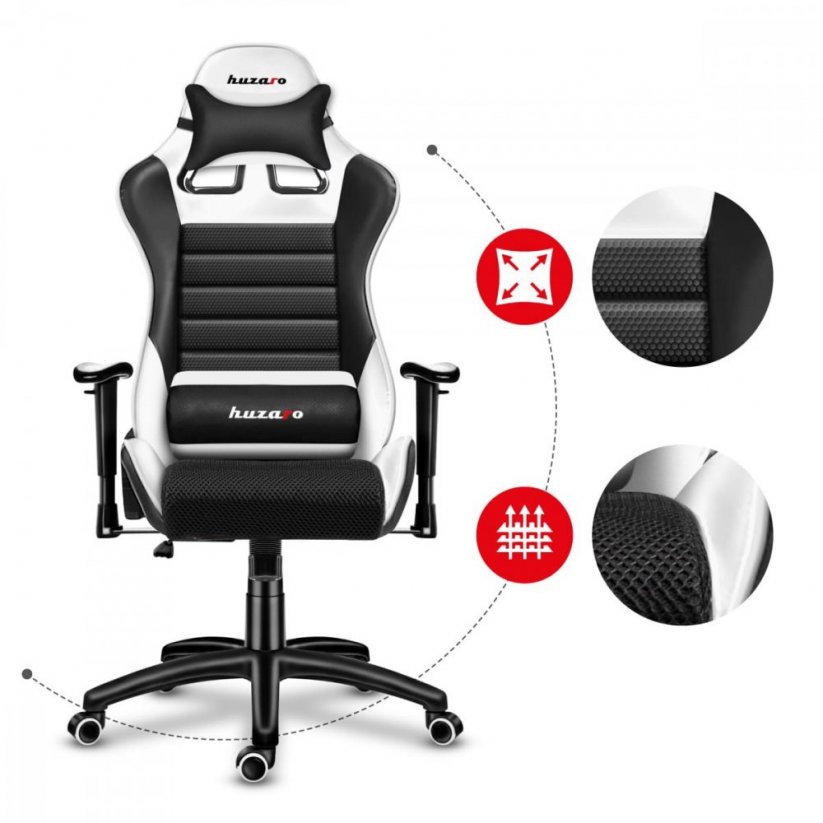 Profesionalna gaming stolica FORCE 6.0 crno-bijela
