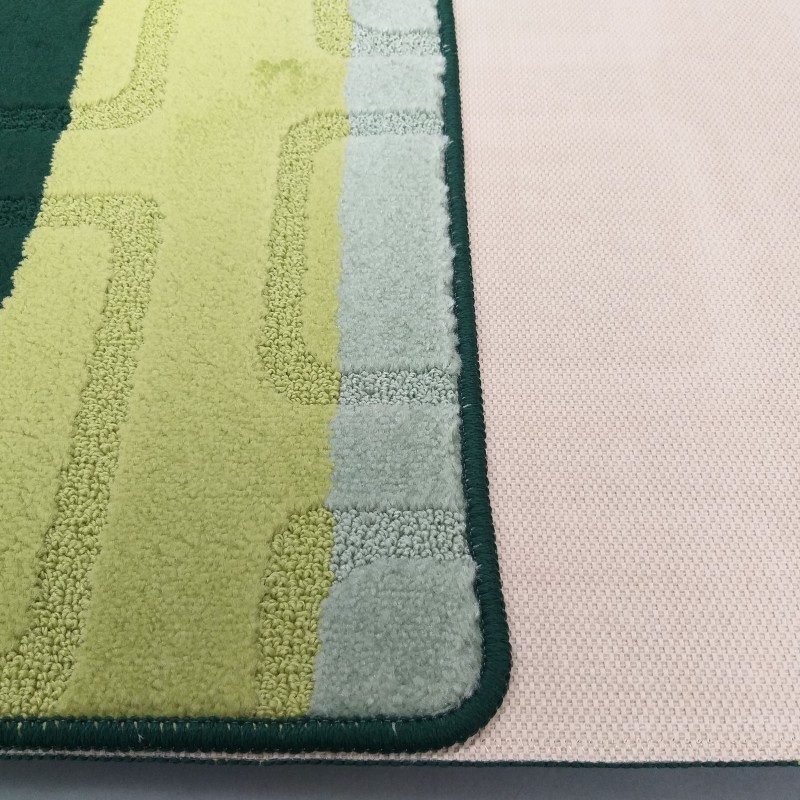 Комплект килимчета за баня от две части в зелен цвят