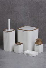Set de accesorii de baie 5 piese alb