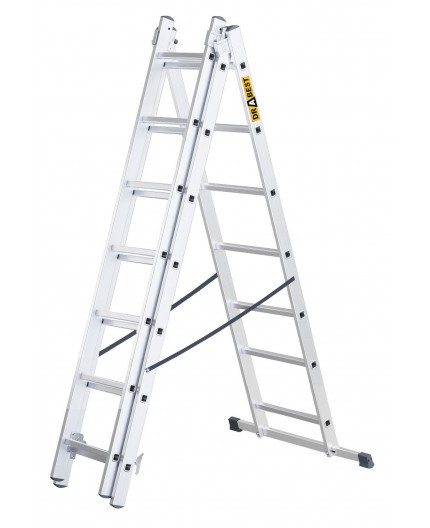 Multifunktionale Aluminium-Leiter, 3 x 7 Sprossen und 150 kg Belastbarkeit