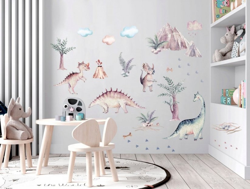 Adesivi murali con il mondo dei dinosauri