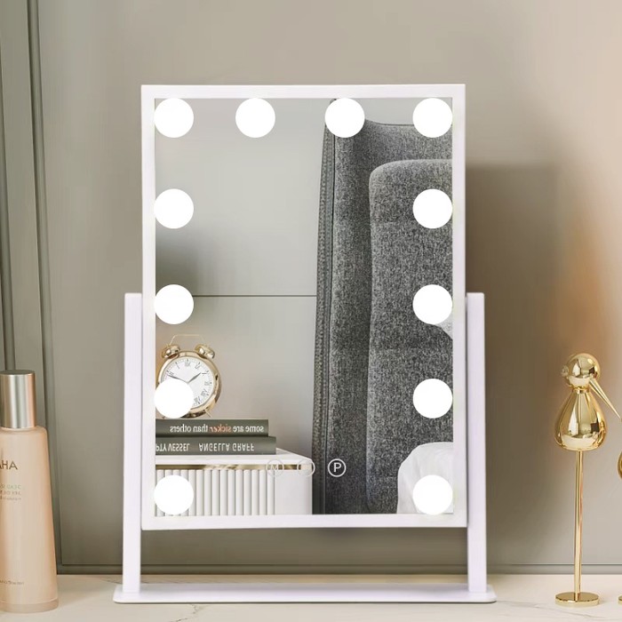 Hollywoodsko LED ogledalo za šminkanje s dodirnim kontrolama – 30 x 40 cm