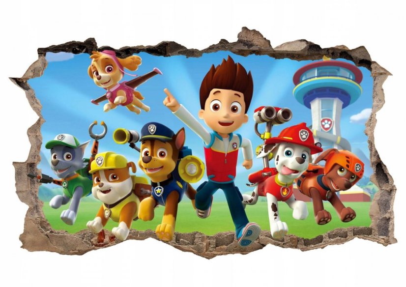 Dekoračná nálepka na stenu Paw Patrol