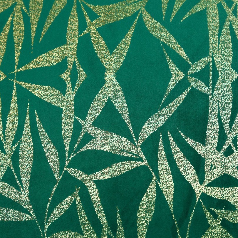 Baršunasti središnji stolnjak sa zelenim printom