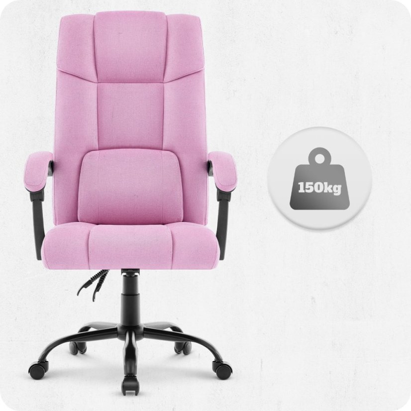 Ergonomska uredska stolica CABRO C505 do 150 kg roza