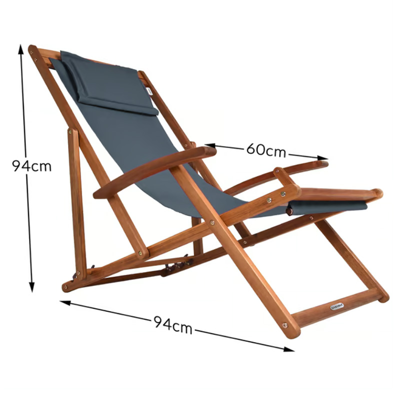 Sklopiva podesiva vrtna ležaljka od akacijevog drva