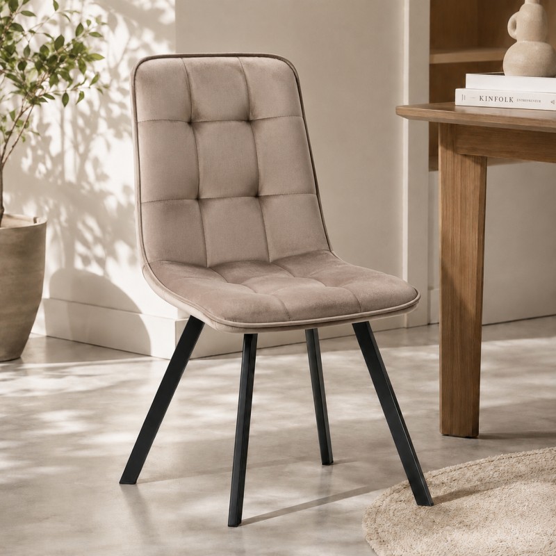 Elegantní jídelní židle MIA s sametovým čalouněním