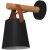 Designer-Wandleuchte aus Holz und Metall