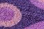 SHAGGY koberce fialovej farby s kruhmi 