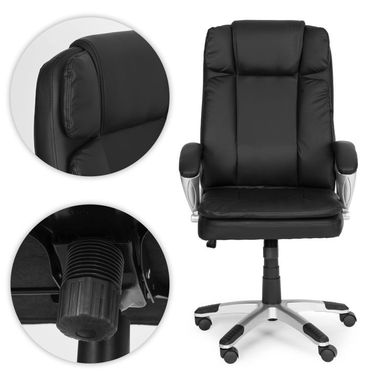 Ergonomická kožená kancelárska stolička s dvojitou výplňou