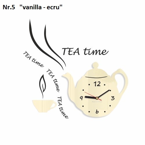 Dekoračné kuchynské hodiny Tea Time