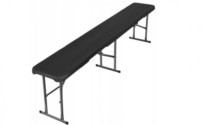 Panca pieghevole per catering 180 cm - nero