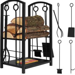 Kaminholzständer 4in1 mit Zubehör