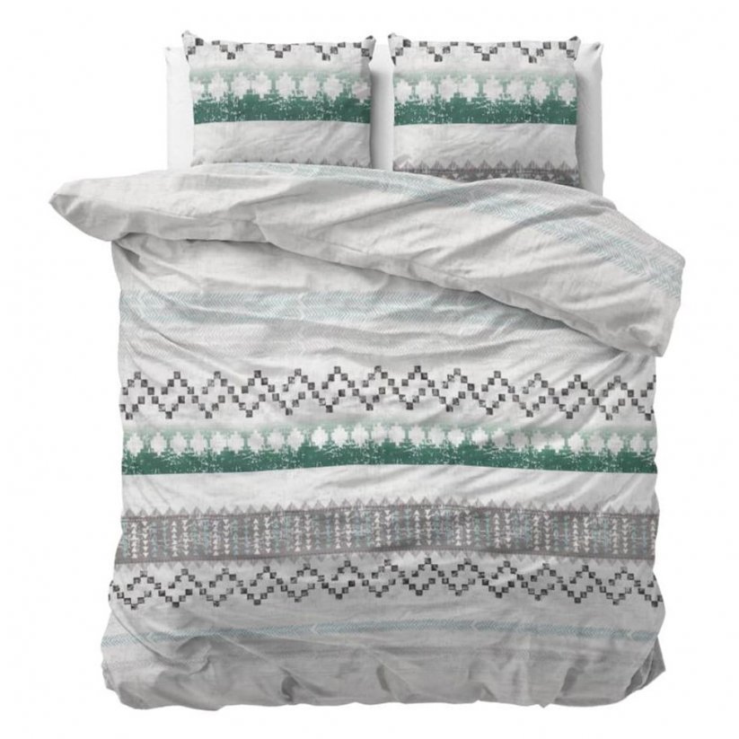 Kvalitetna bombažna posteljnina v sivi barvi 200 x 220 cm