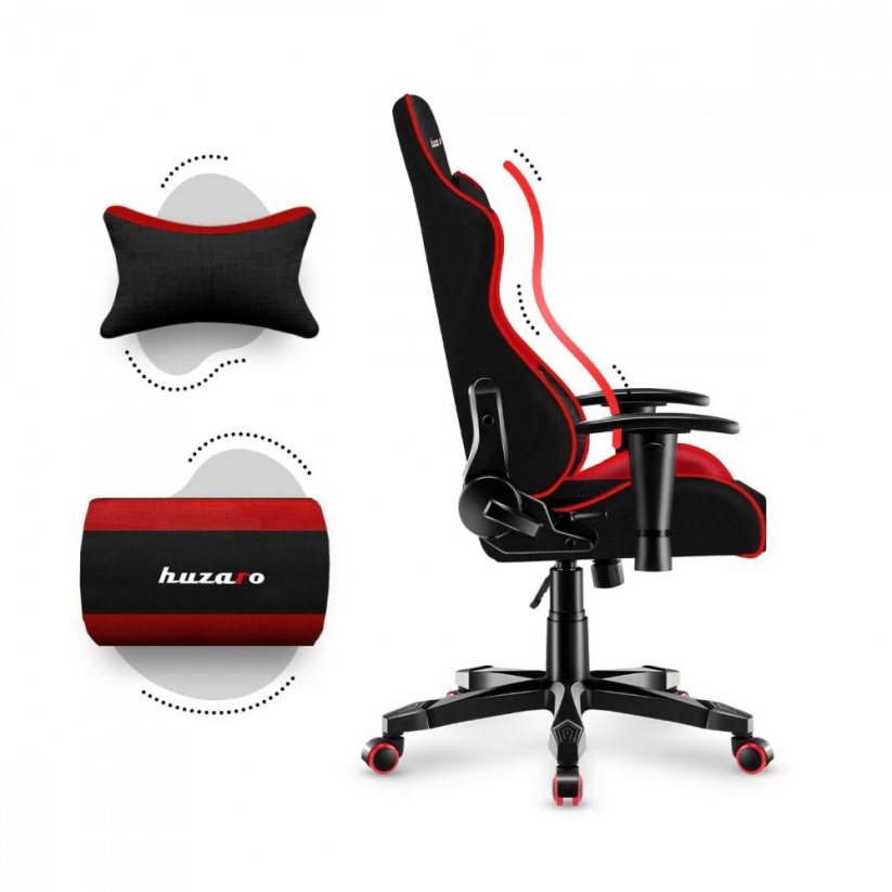 Praktischer Gaming-Stuhl in rot-schwarzer Farbe für Teenager