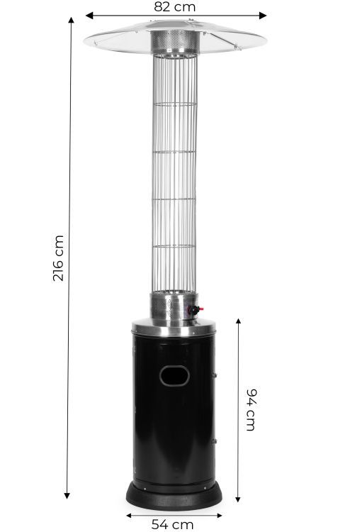 Încălzitor patio pe gaz - 9 kW, 216 cm