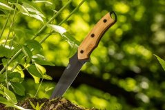 Coltello da esterno con manico in bambù 25 cm