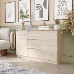 Comoda R-120-S3 cu 3 sertare și o ușă – diverse opțiuni de culoare