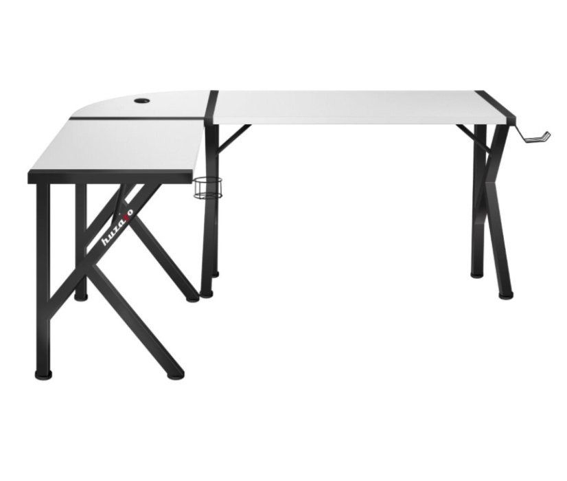 Priestranný rohový stôl HERO 6.3 v bielej farbe