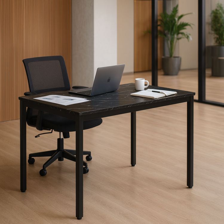 Masă de bucătărie din marmură neagră 120 x 60 cm - masă universală pentru 4-5 persoane