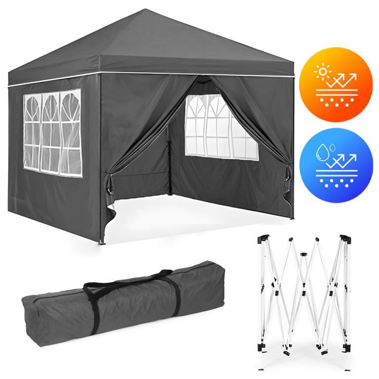 Tenda da giardino con 4 pareti 3x3 m