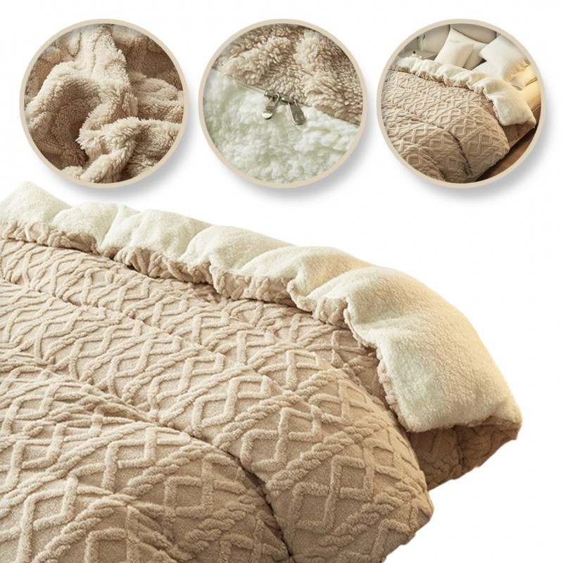 Extra mäkká pletená deka z plyšu 180 x 220 cm