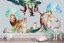 Adesivo murale animali dello zoo - Misure: 100 x 200 cm