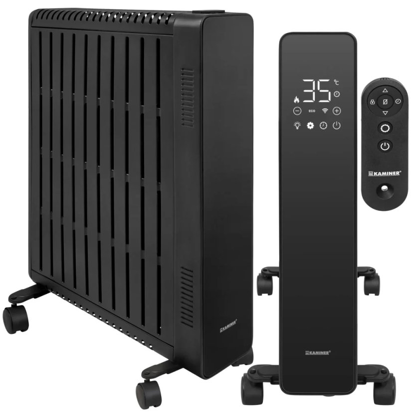KAMINER ARVELL 2500 W uljni radijator s Wi-Fi-jem – crni