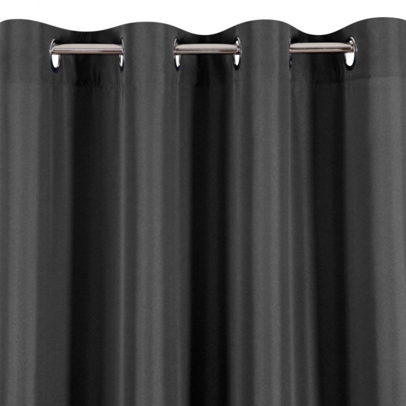 Perdea decorativă monocoloră în gri închis 140 x 250 cm