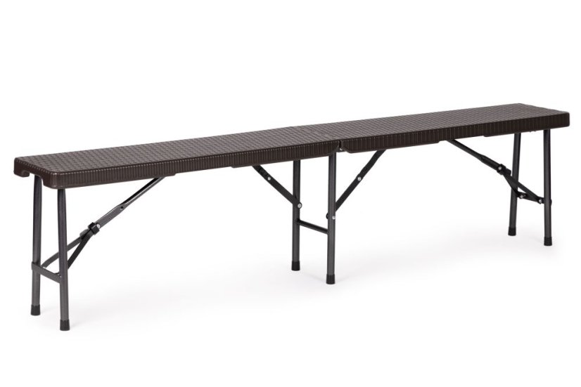 Cateringový stůl 180 cm + 2 lavice - ratan