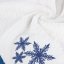 Bavlnený uterák s modrou vianočnou výšivkou