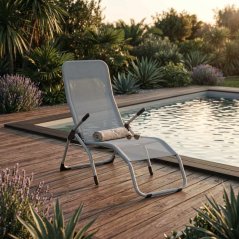Sklopiva ergonomska vrtna ležaljka Loft S-Curve Texteline