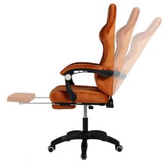 Bürostuhl mit Massage - brauner Samt