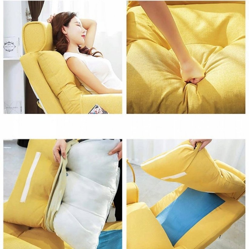 Kényelmes sötétszürke állítható támlájú fotel