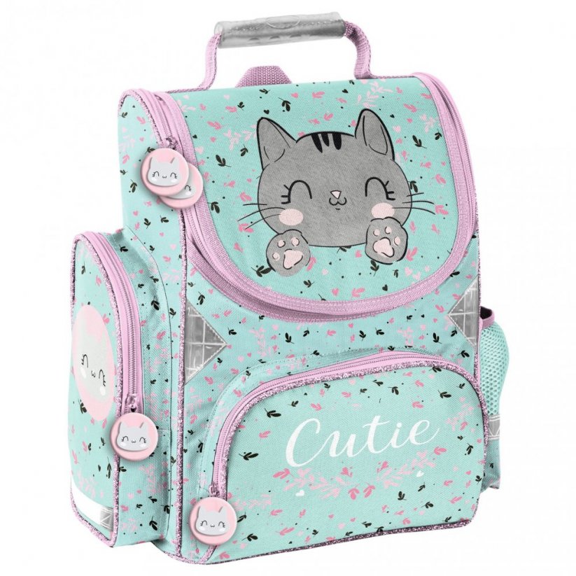 Praktická školní taška s roztomilým koťátkem v pětidílné sadě