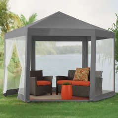 Gazebo da giardino con zanzariera 2 x 2 m