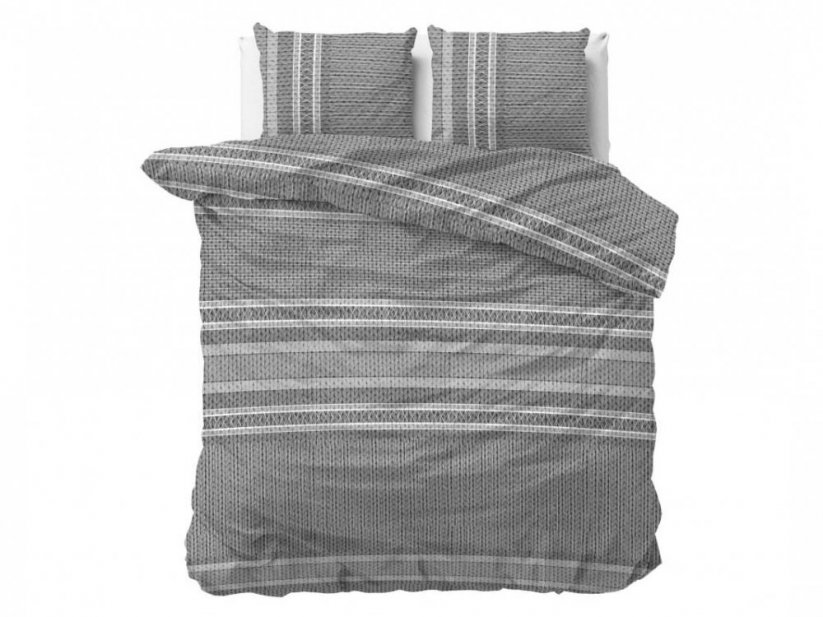 Grau gemusterte Bettwäsche aus der Kollektion ELEGANCE 200 x 220 cm