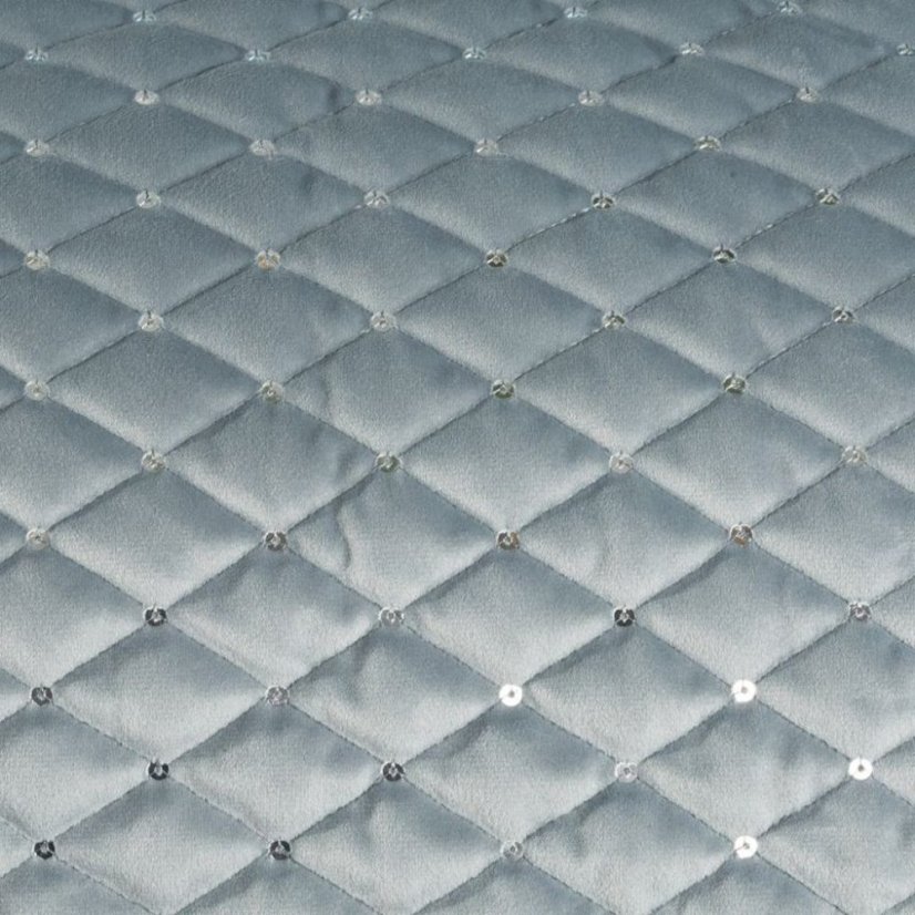 Steppelt velúr ágytakaró - világoskék