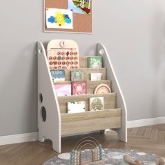 Praktická bibliotéka Montessori pre deti - sonoma + biela