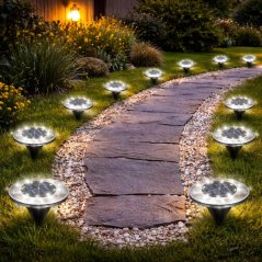 Solární LED zahradní osvětlení 12 ks IP65