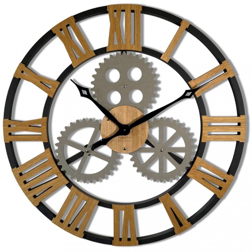 Einzigartige Wanduhr im Industriestil 80 cm