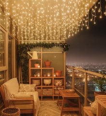 Illuminazione LED natalizia per esterni, bianco caldo IP44