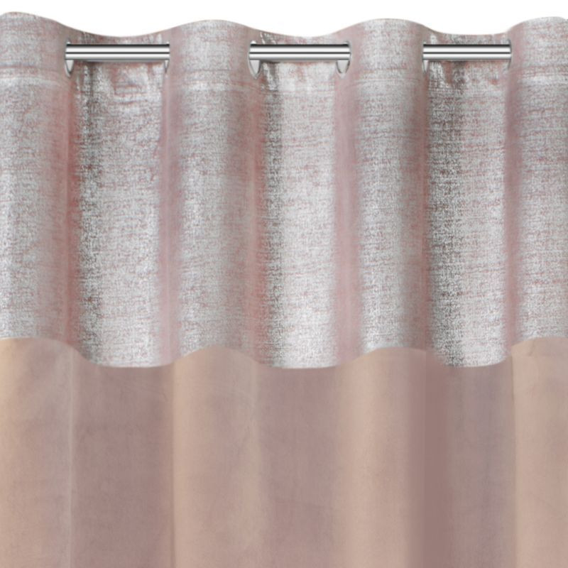 Rózsaszín sötétítő függöny mintával 140 x 250 cm