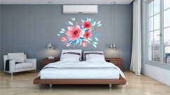 Adesivo decorativo da parete con fiori