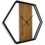 Stilvolle Uhr aus Holz und Metall 50 cm