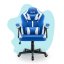 Детски стол за игра  HC - 1001 синьо и бяло