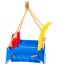 Otroška plastična gugalnica s pregrado modra